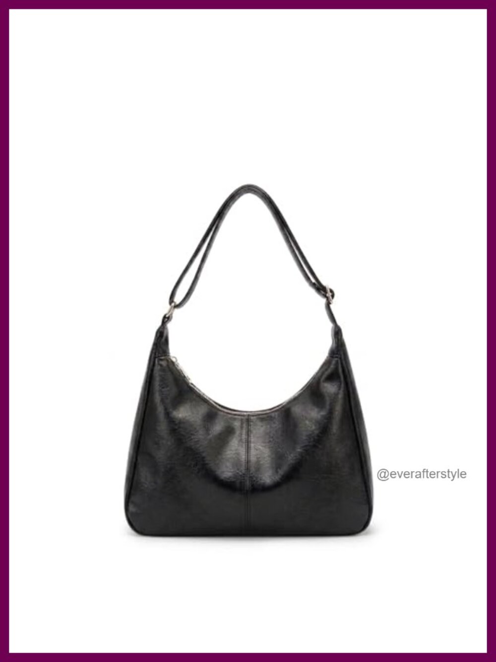 Vegan Leather Hobo Shoulder Bag Slouchy Crossbody Tote Purse